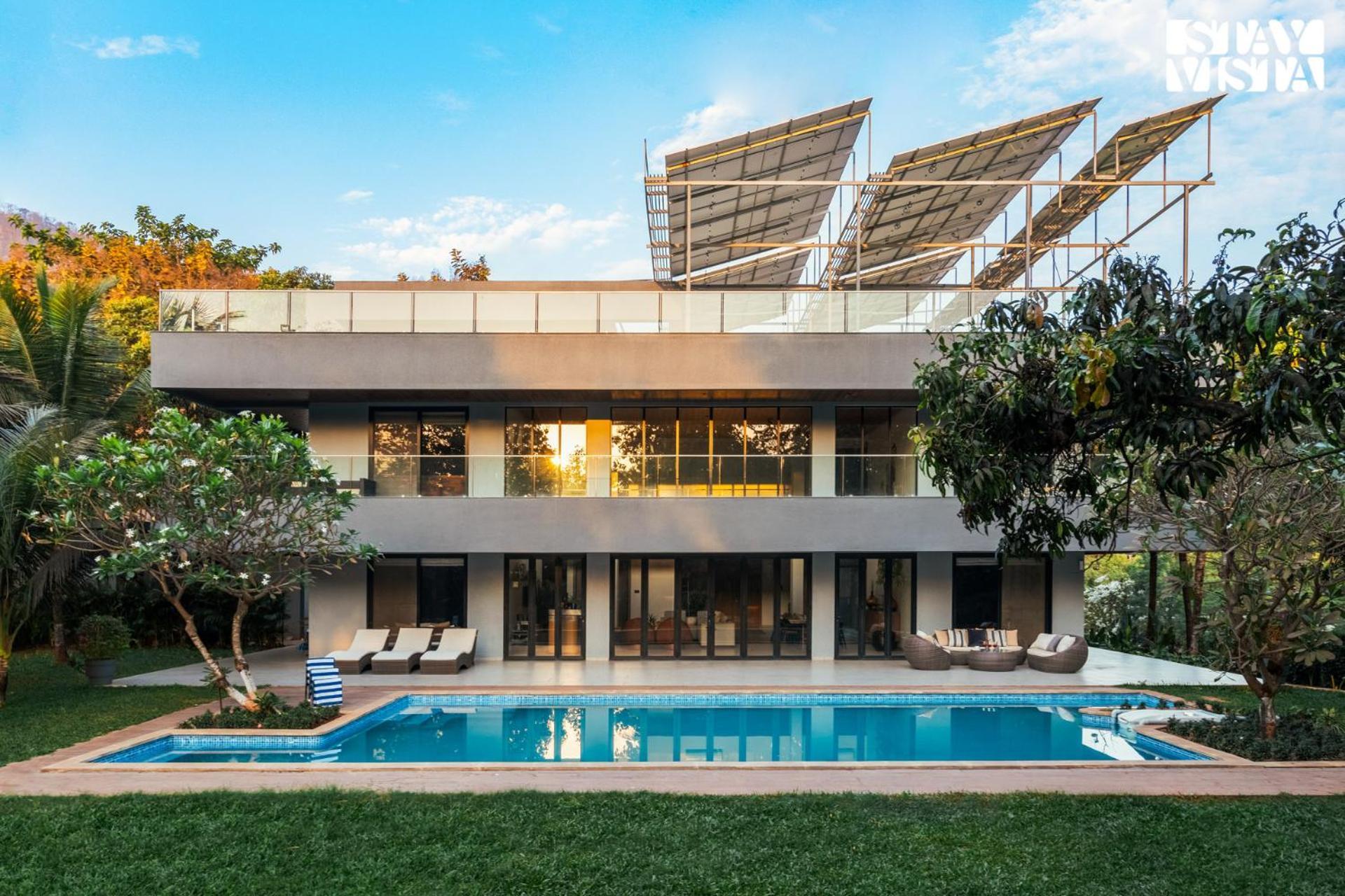 Reflection House By Stayvista With Pool, Terrace Bar, Indoor Games & Exquisite Interiors In A Nutshell Alībāg Exterior foto